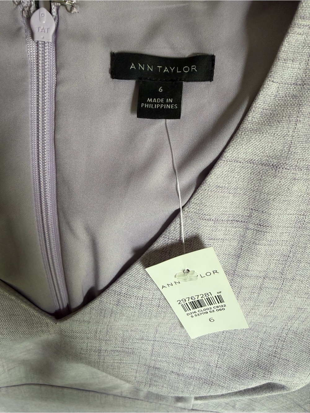 Ann Taylor Lilac V-Neck Midi Sheath Dress - Picture 5 of 5